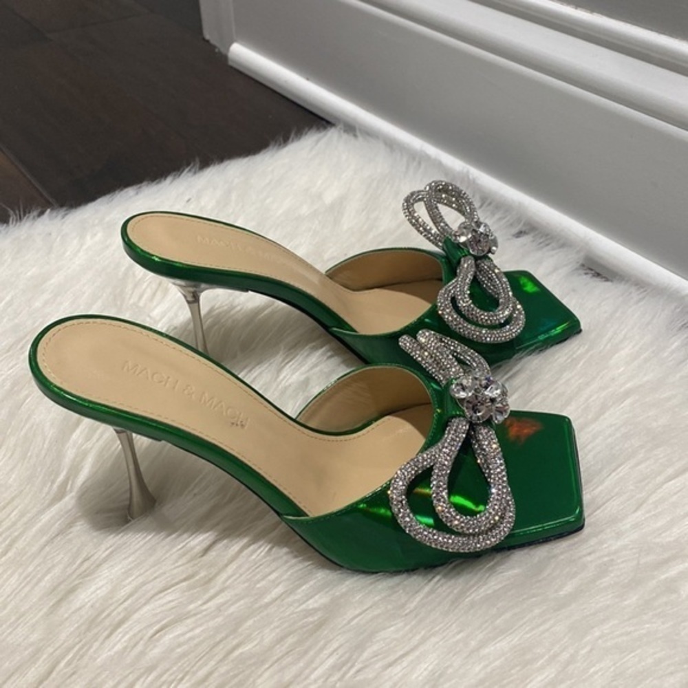 New Mach & Mach Double‎ Bow slide sandal size 36.5EU - Picture 9 of 12
